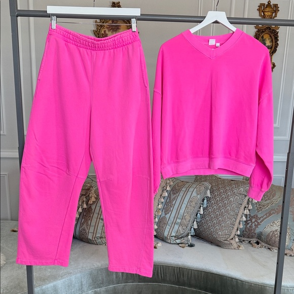 NWOT GAP Bold Pink Lounge Set size M - Picture 2 of 16